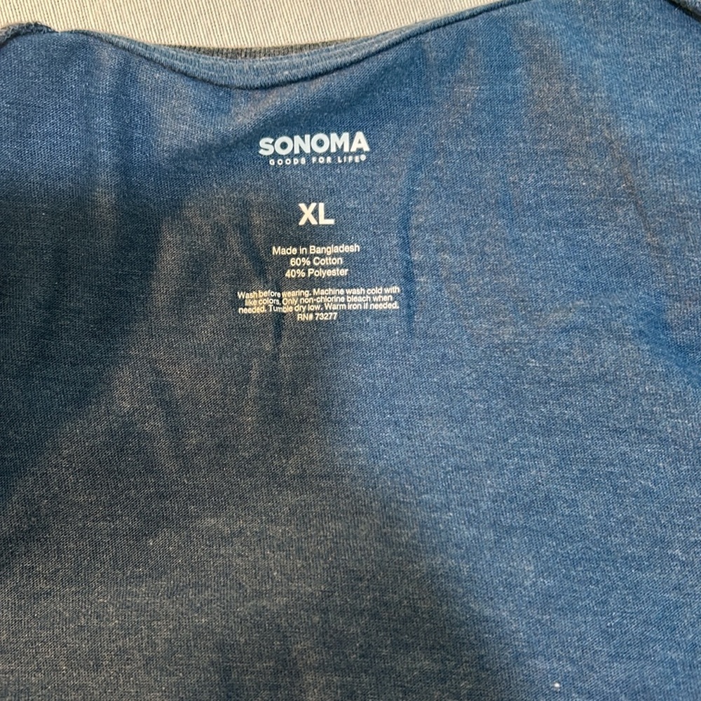 SONOMA CREWNECK TEES MEN SIZE XL SHORT SLEEVE DARK BLUE NEW - Picture 9 of 10